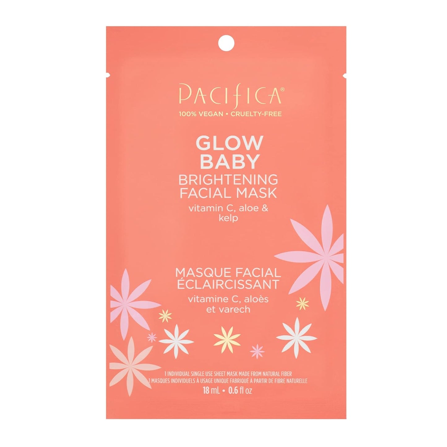 Pacifica Sheet Face Mask - Glow Baby Brightening Facial Mask w/Vitamin C