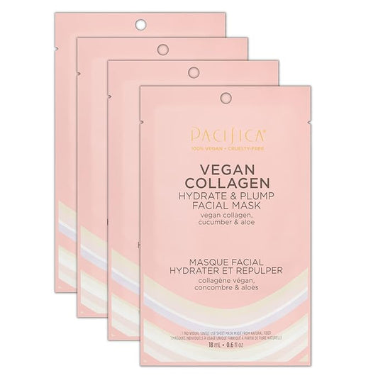 Pacifica Beauty Vegan Collagen Hydrate and Plump Facial Mask, Skincare, Sheet Mask